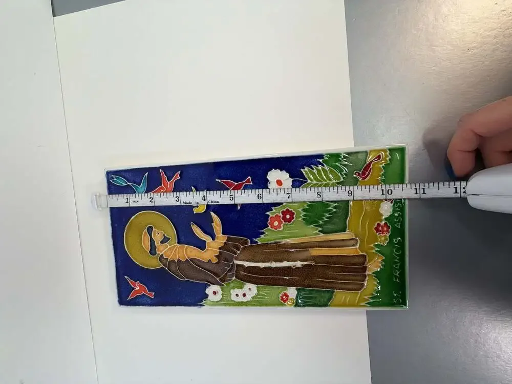 Creazioni Luciano Italian Hand Painted Ceramic Wall Tile - St. Francis of Assisi